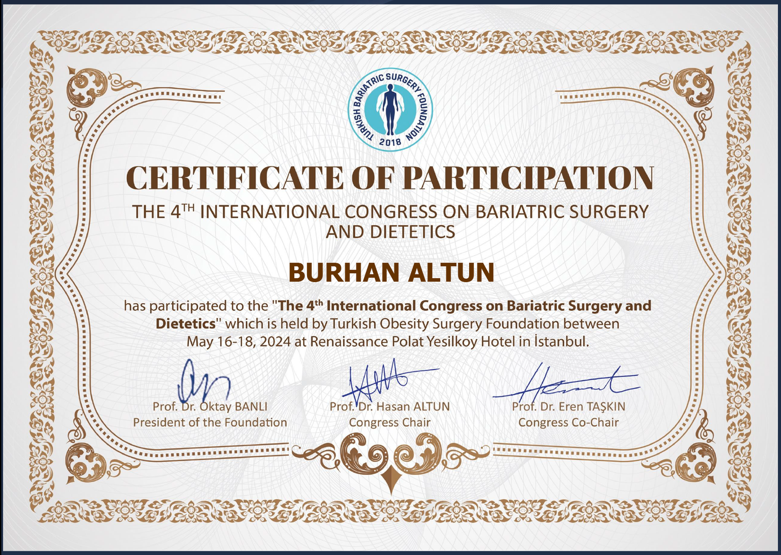 The 4 th international congress on bariatric surgery and dietetics