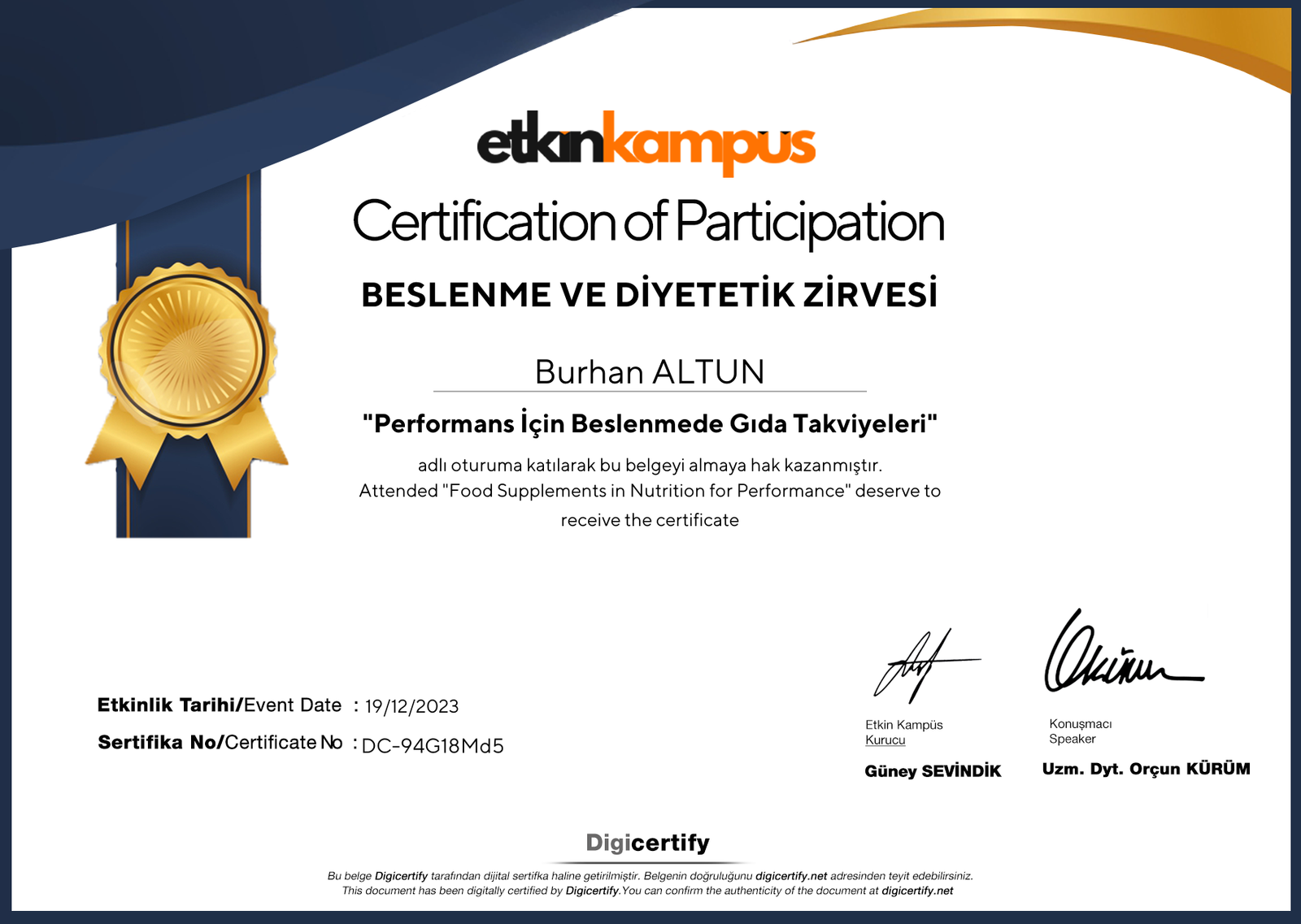 Beslenme ve Diyetetik Zirvesi