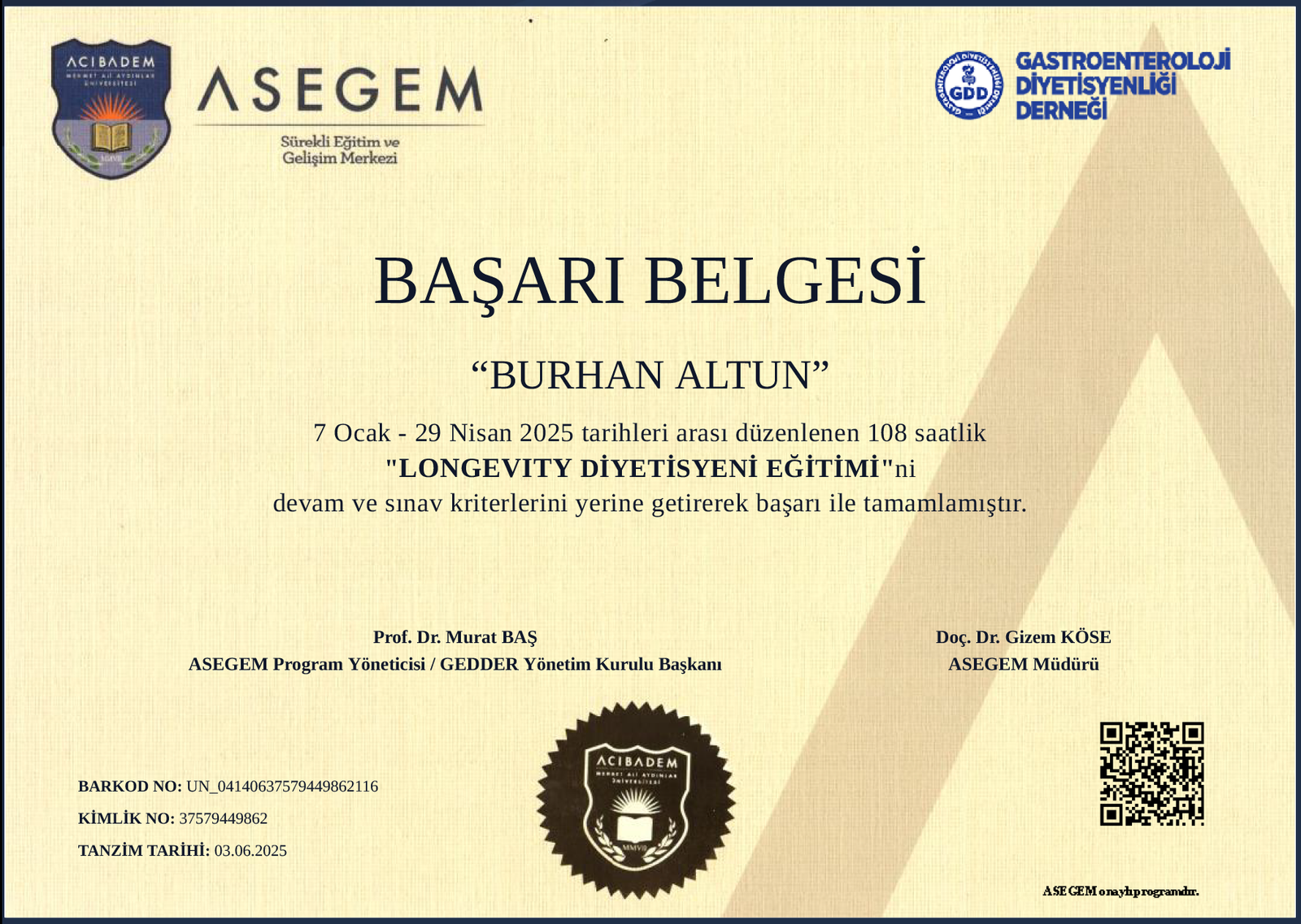 Başarı Belgesi